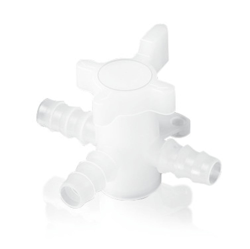 Rotilabo®-3-way valve, PVDF, for hoses with inner Ø 9-11 mm, 1 unit(s) - Luminix Health