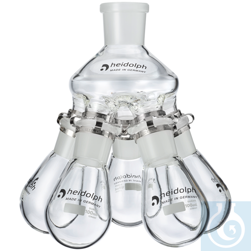 Image of Spider with 5 flasks (100 ml each) NS 29/32 - Luminix Health
