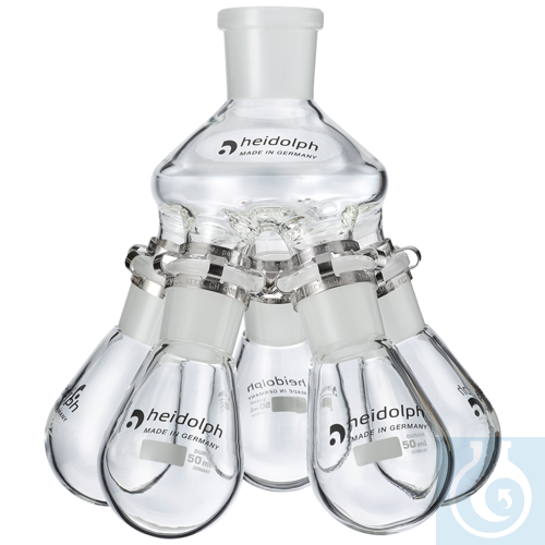 Image of Spider with 5 flasks (50 ml each) NS 29/32 - Luminix Health