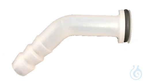 Hose connection, PP, GL 18, curved - Luminix Health