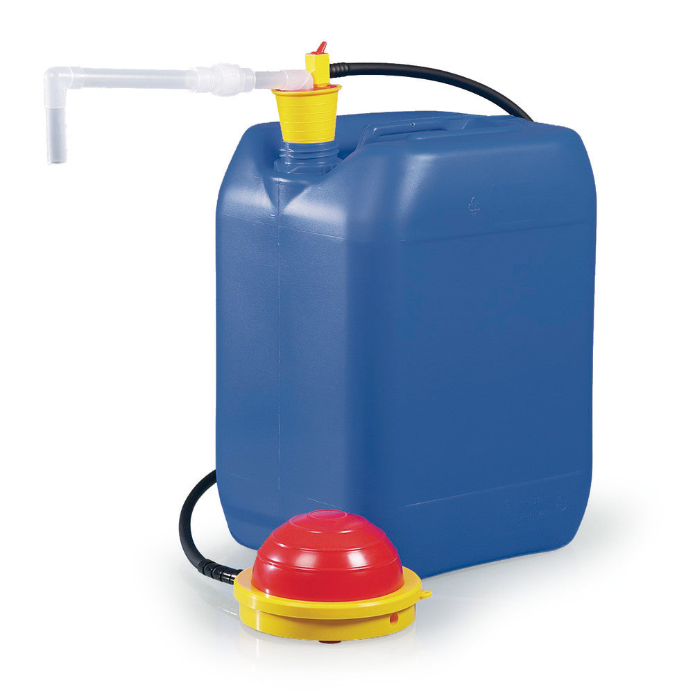OTAL-foot pump with bent outlet pipe, PP, 26 l/min, for containers max. 120 l - Luminix Health