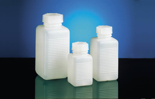 Wide neck bottle, HDPE natural, 1000 ml, rectangular, w/o closure