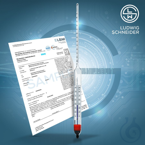 Hydrometer, 0.900-1.000:0.001 g/cm³, DAkkS calibrated