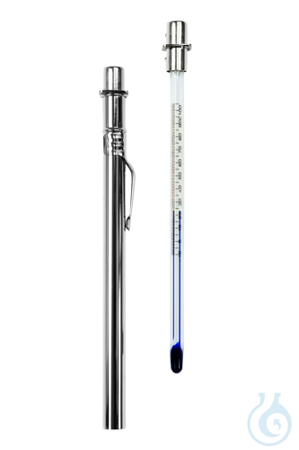 Pocket thermometer, -38+50:1 °C, white prismatic, ID total, TL 140 mm, with case
