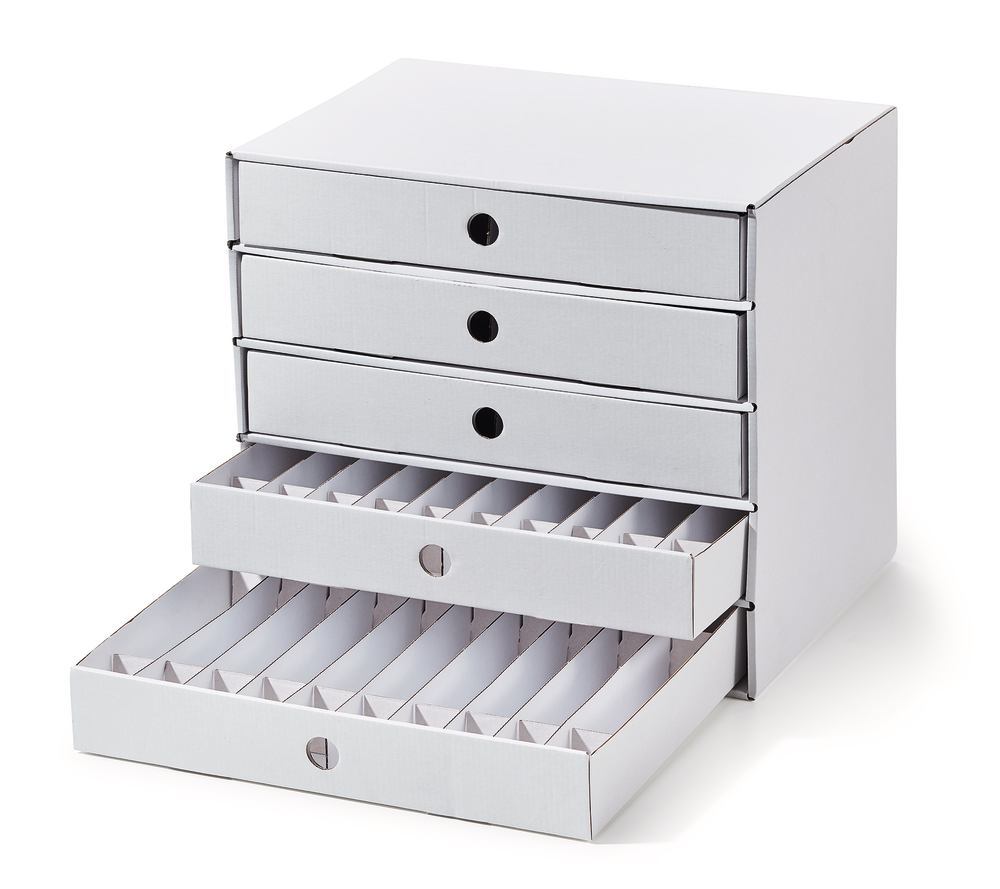 Storage system for embedding cassettes, made of cardboard, L 247 x W 340 x H 302 - Luminix Health