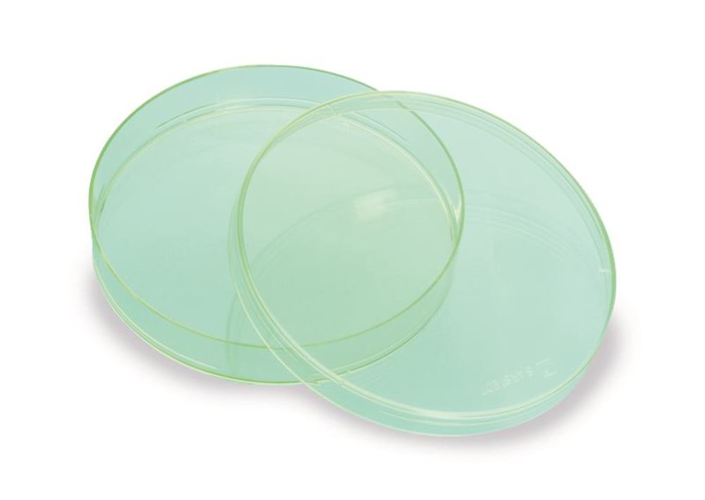 Petri dishes, PS, sterile, With vents, Ø 92 mm, H 16 mm, green, 480 unit(s) - Luminix Health