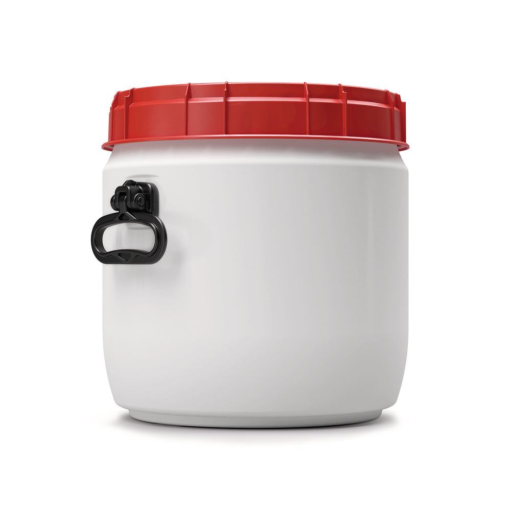 Extremely wide-neck barrel, 26 l, White with a red screw cap, 1 unit(s) - Luminix Health