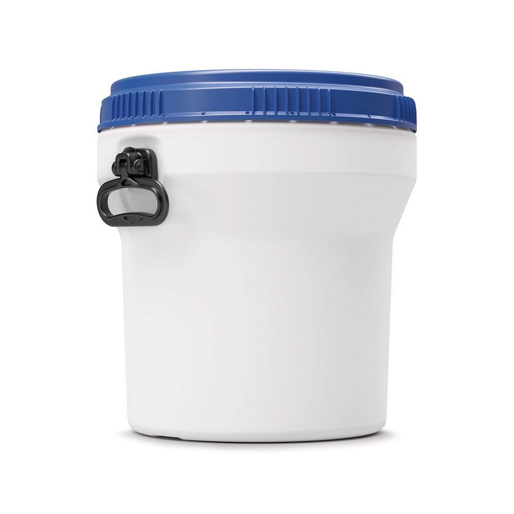 Nestable barrel, 30 l, White with a blue screw cap, 1 unit(s) - Luminix Health