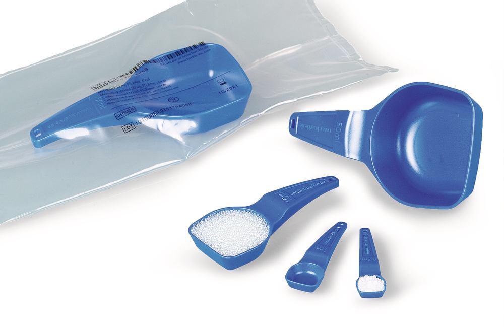 Image of PS m. spoons, blue, sterile, 15 ml