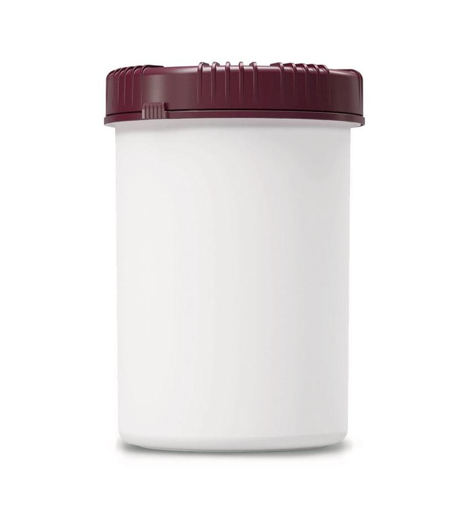 Packo wide-neck jar, white, HDPE, With screw cap and stopper, 1000 ml - Luminix Health