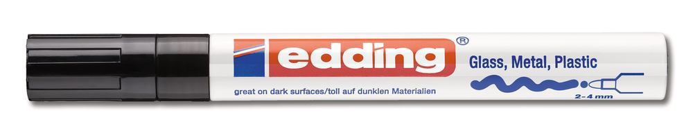 Paint marker edding®, 750, black,round tip, fine, 2-4 mm, 10 unit(s) - Luminix Health