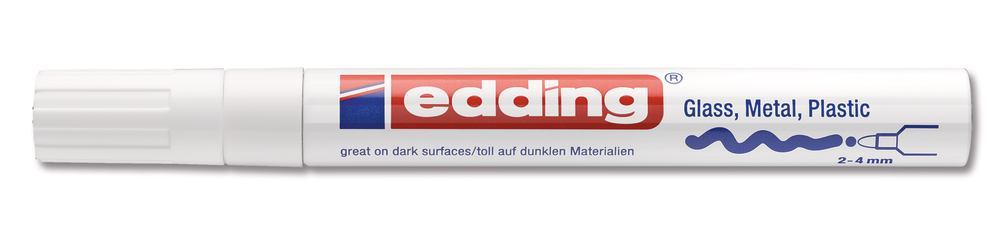 Paint marker edding®, 750, white, round tip, fine, 2-4 mm, 10 unit(s) - Luminix Health