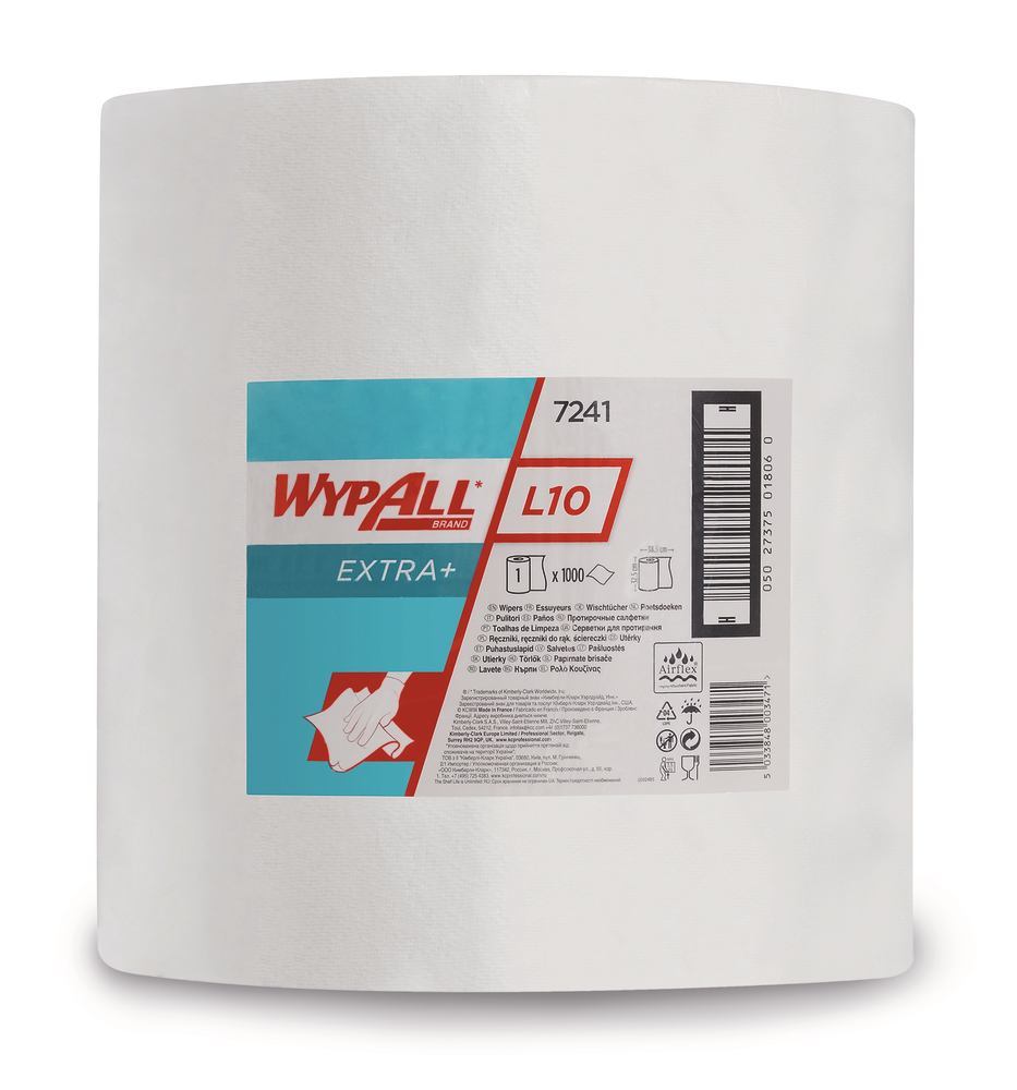 WYPALL® L10 EXTRA+ wipes,, 1-ply, white, W 33 cm, 1 unit(s) - Luminix Health
