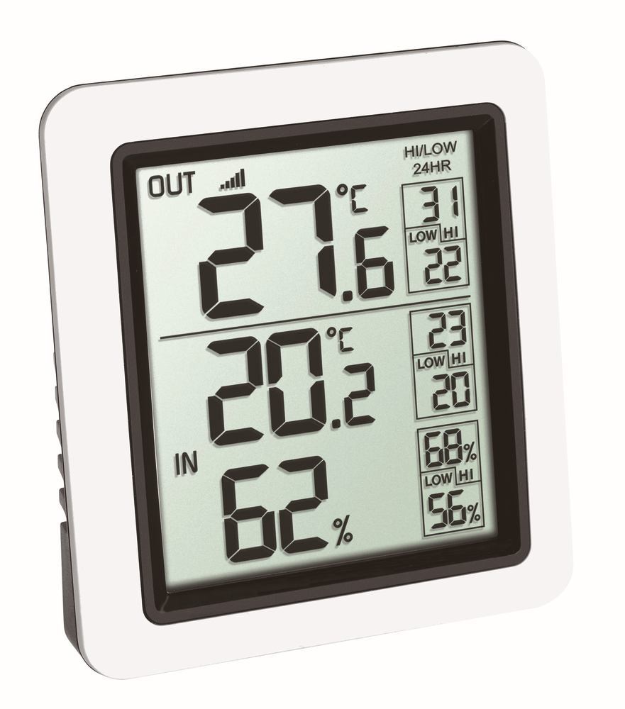 Wireless thermal hygrometer INFO, Delivery incl. one transmitter., 1 unit(s) - Luminix Health