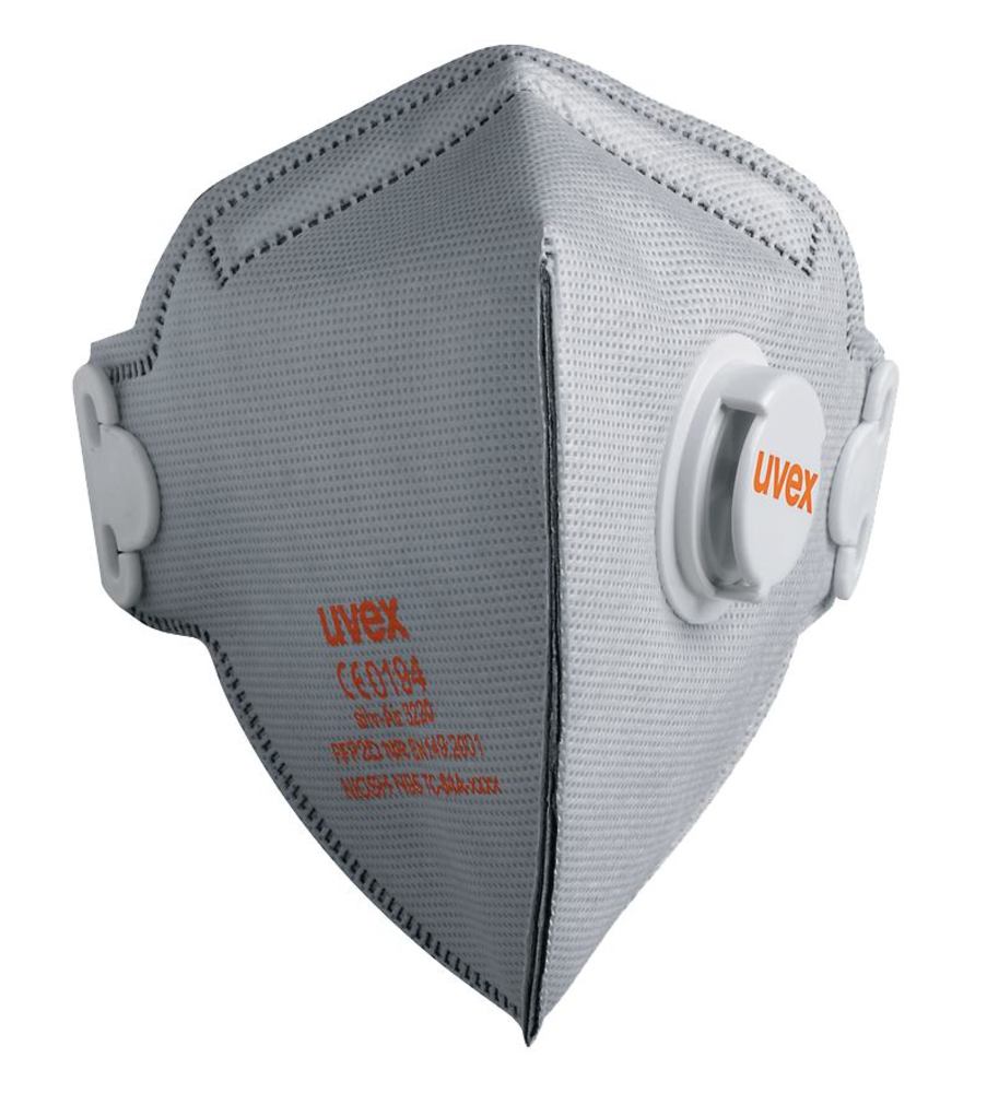 uvex silv-Air c 3220 FFP2 particle mask, Fold-flat mask with exhalation valve - Luminix Health