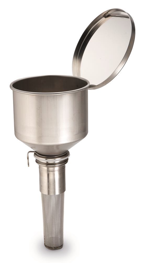 Safety funnel made of stainless steel, Tall, with 2-inch coarse thread - Luminix Health