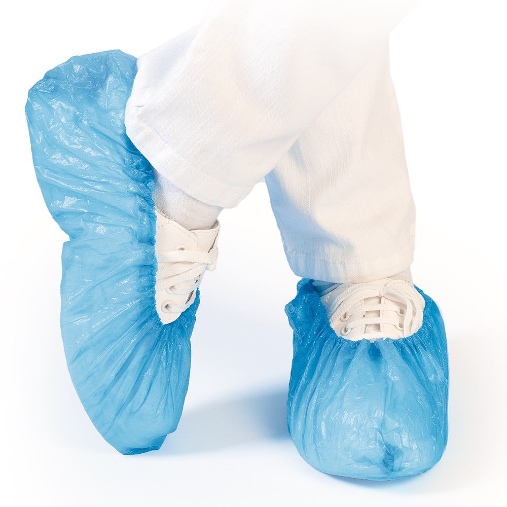 CPE Eco overshoes, Blue, 41 cm, 25 µm, 100 unit(s) - Luminix Health