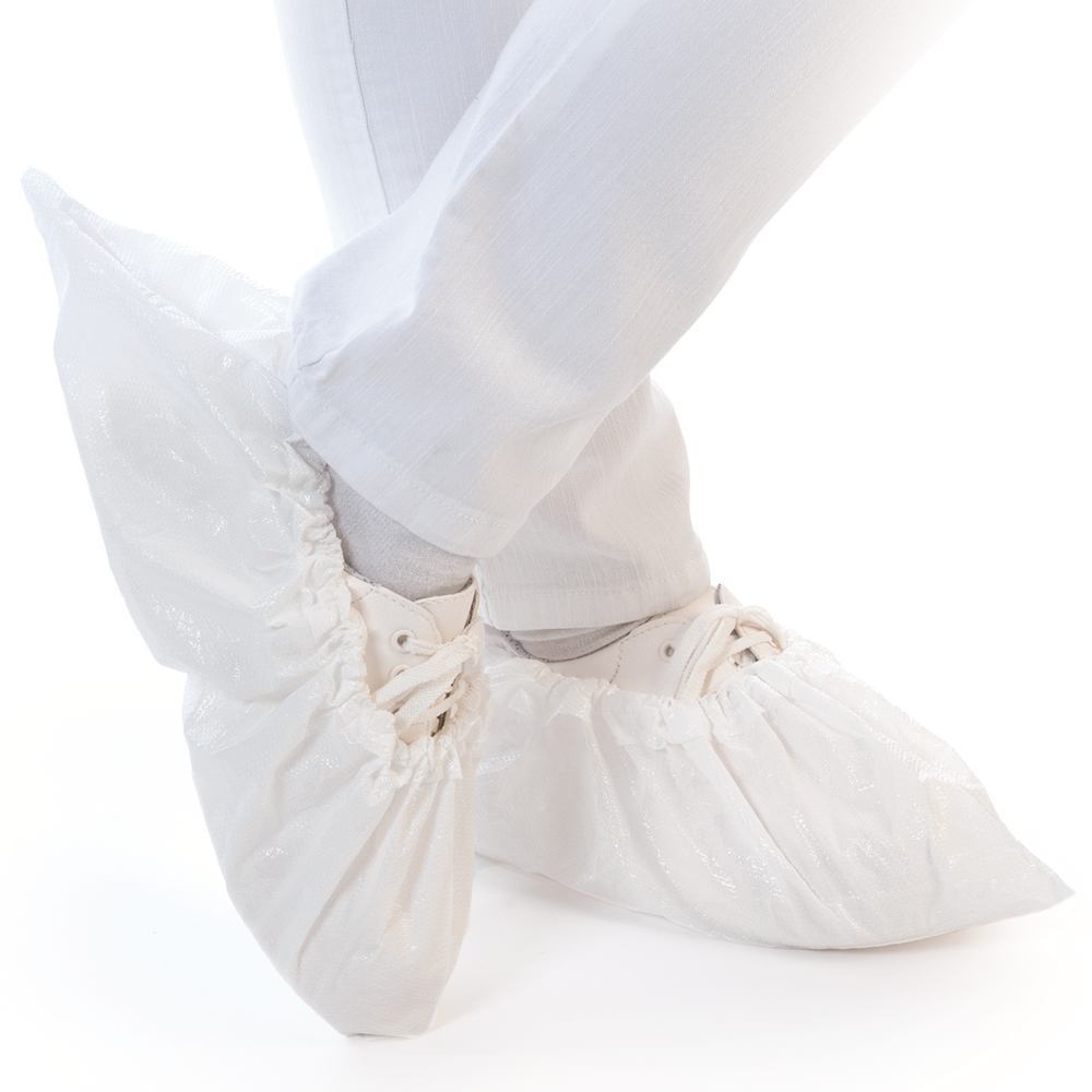 CPE Standard overshoes, White, 41 cm, 40 µm, 100 unit(s) - Luminix Health