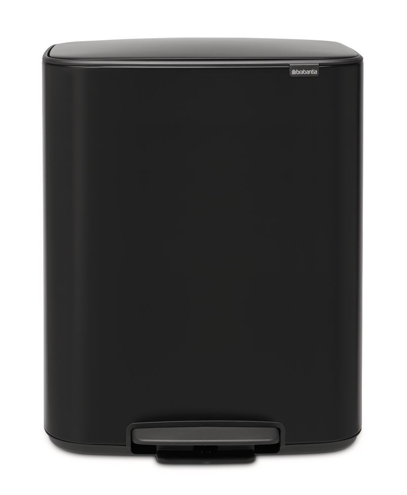 Bo pedal bin, two compartments, 2 x 30 l, black, 1 unit(s) - Luminix Health