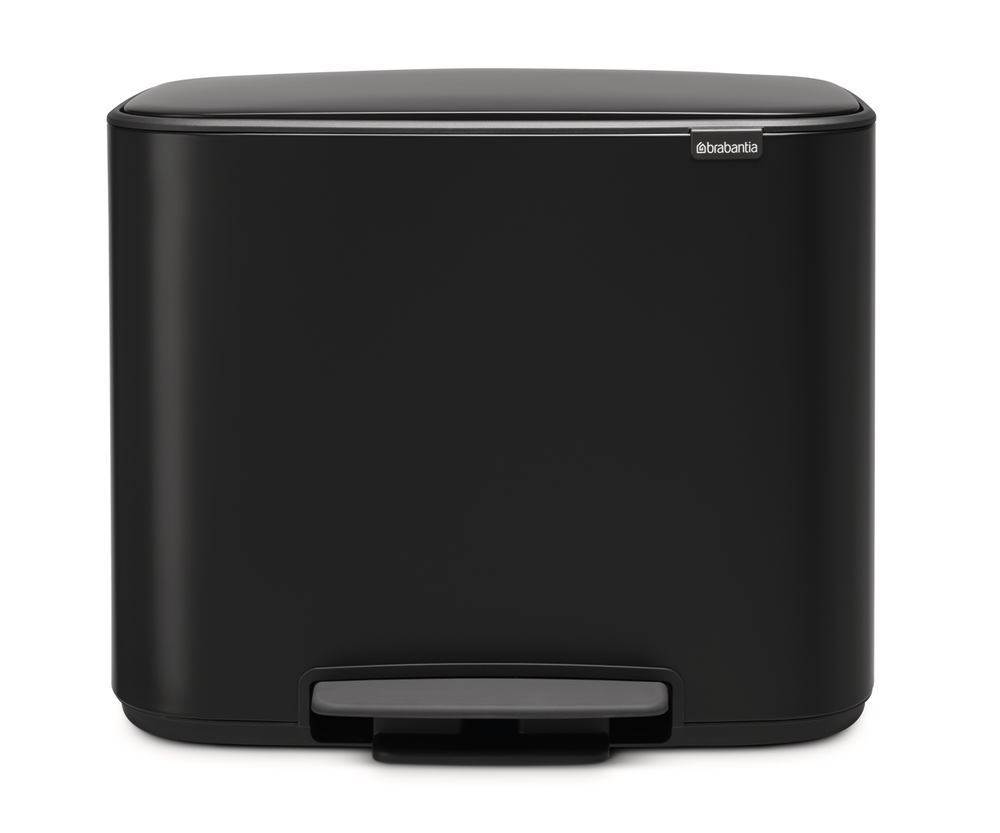 Bo pedal bin, two compartments, 11 + 23 l, black, 1 unit(s) - Luminix Health