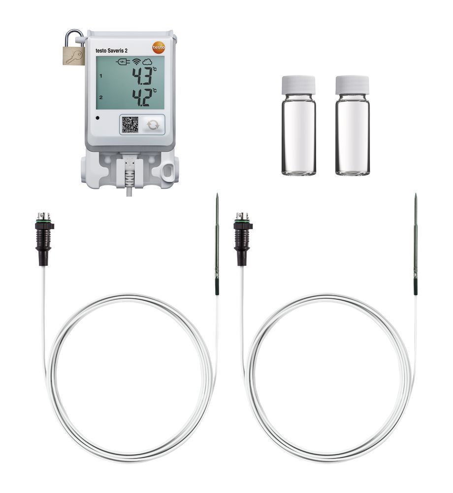 Saveris 2-T2 set wireless data logger, with 2 external sensor connections (NTC) - Luminix Health
