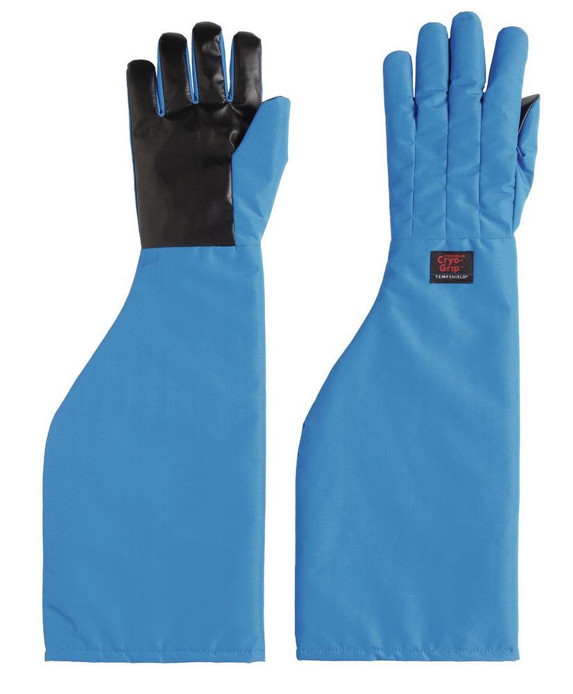 Cryo-Grip® gloves with cuff, Shoulder length, blue, M size, 1 pair - Luminix Health