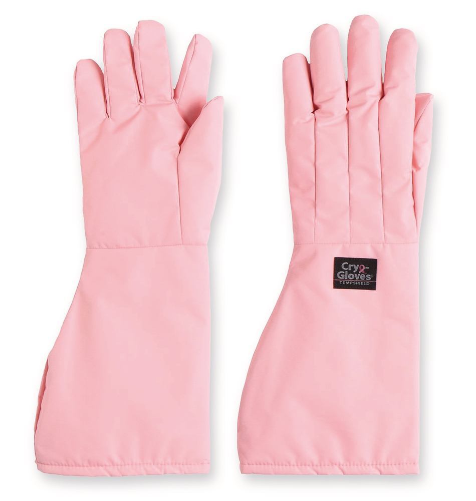 Cryo-Gloves® thermal protection gloves, With cuff, elbow length, pink, L size - Luminix Health