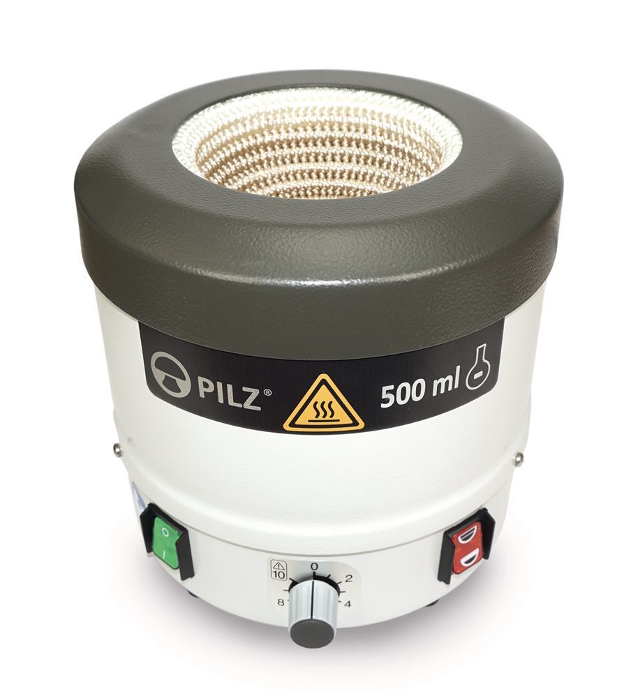 Pilz® LP2ER Protect heating mantle, Two heat zones, up to 450 °C, 500 ml - Luminix Health