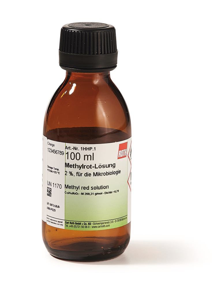 Methyl red supplement, for microbiology, 100 ml, glass - Luminix Health