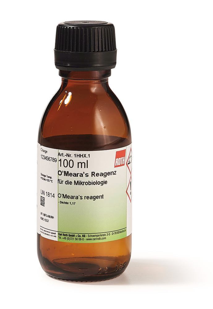 O`Meara`s reagent, for microbiology, 100 ml, glass - Luminix Health