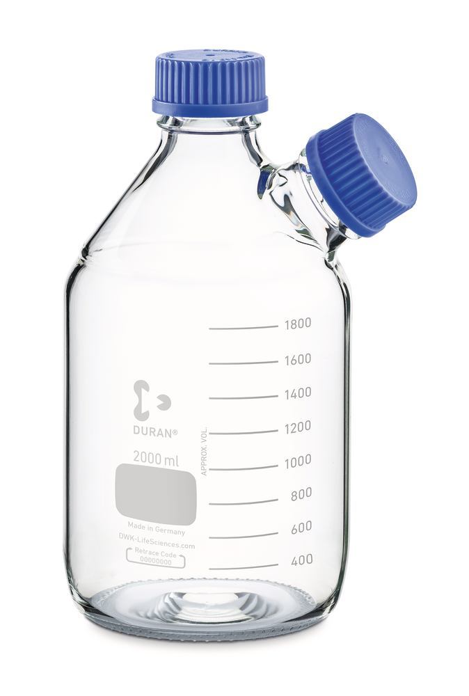 Multi-neck HPLC bottle 2000 ml, DURAN® GL 45, round, one side neck, 1 unit(s) - Luminix Health