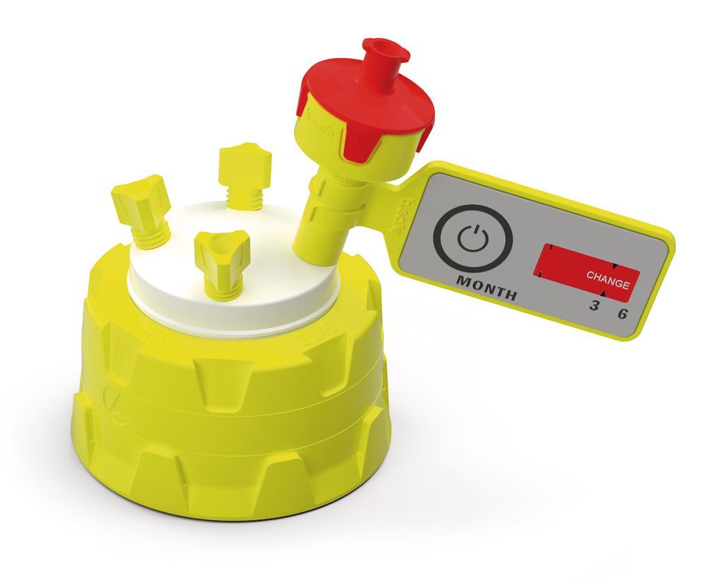 Image of HPLC GL 45 screw cap, four connections