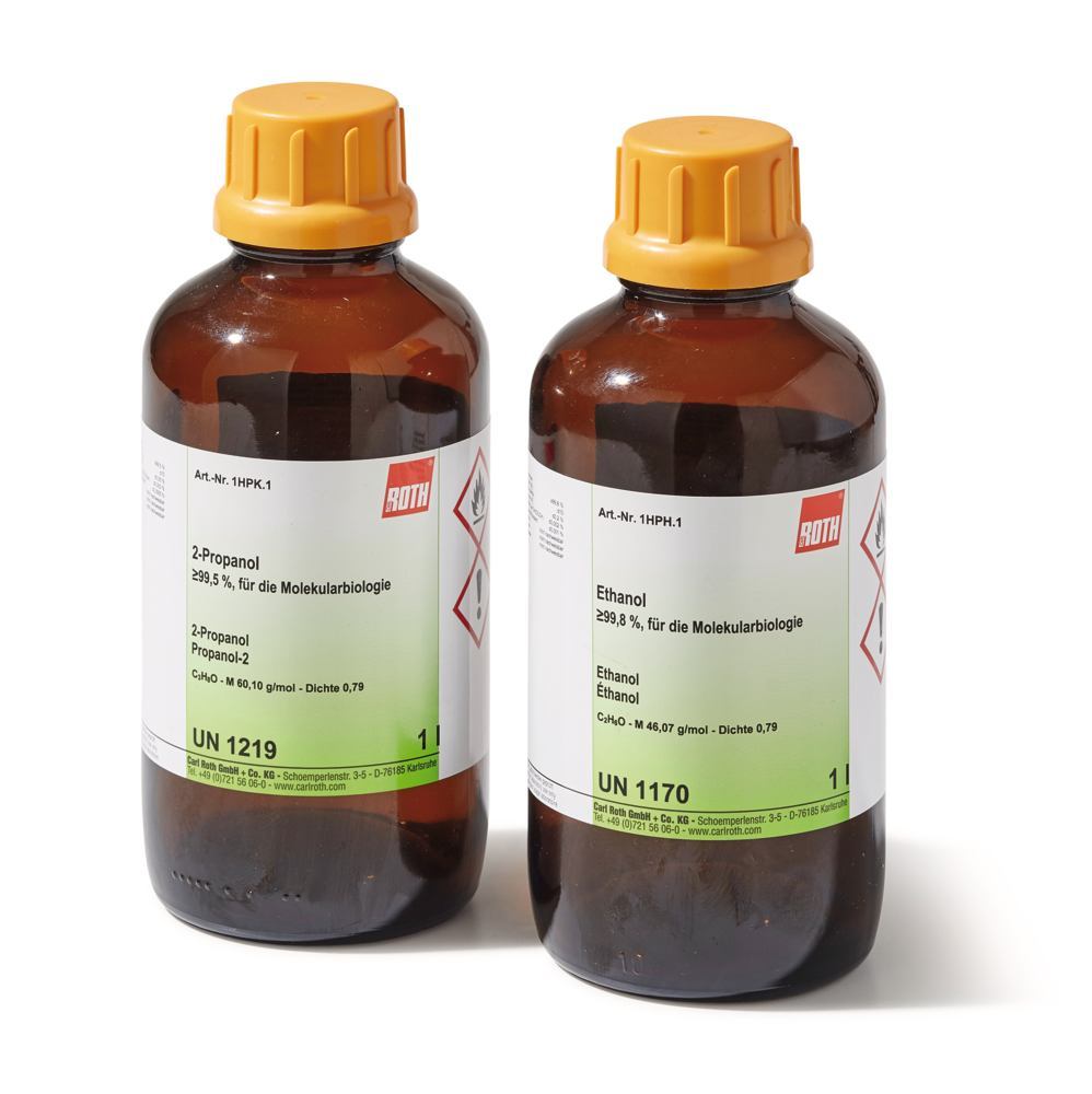 Ethanol, min. 99,8 %, for molecular biology, 1 l, glass - Luminix Health
