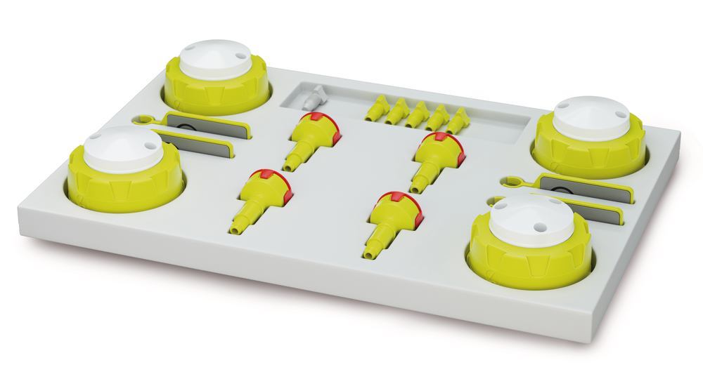 HPLC screw caps starter box 1, Three screw caps with two connections,, 1 unit(s) - Luminix Health