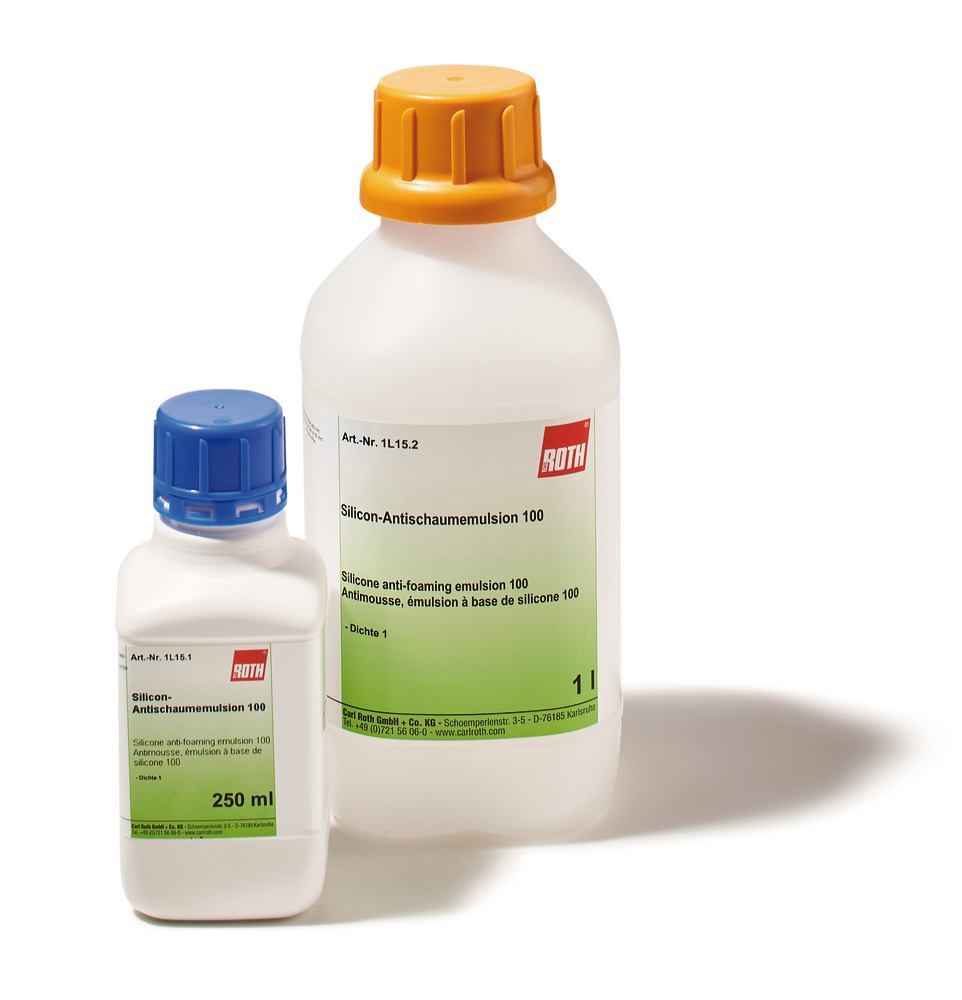 Silicone anti-foaming emulsion 100, 250 ml, plastic - Luminix Health