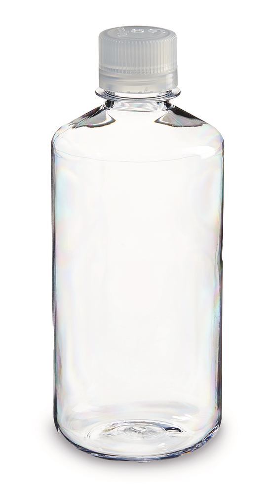 Image of Narrow mouth bottle, round,