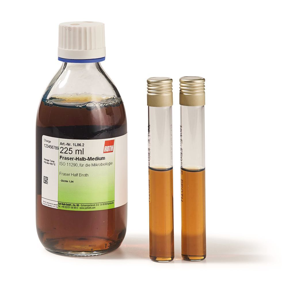 Fraser Half Broth , ISO 11290-1, 180 ml, glass - Luminix Health