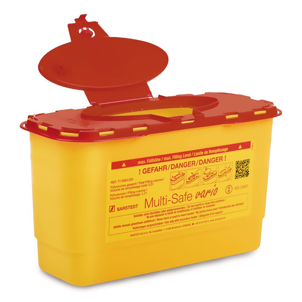 Multi-Safe vario 2000, Waste disposal container, 2 l, PP, 10 unit(s) - Luminix Health