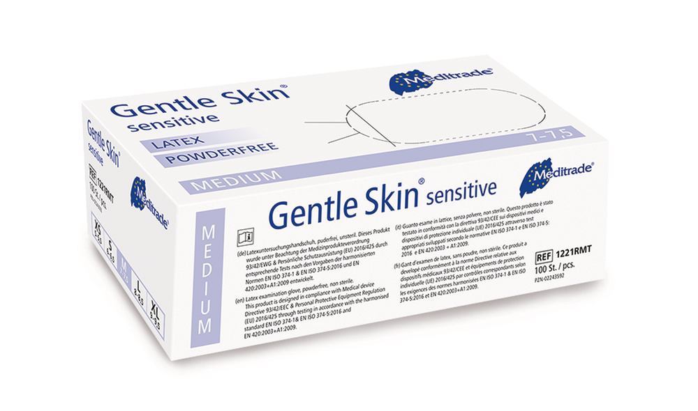 Examination gloves, Gentle Skin sensitive, size M, 100 unit(s) - Luminix Health