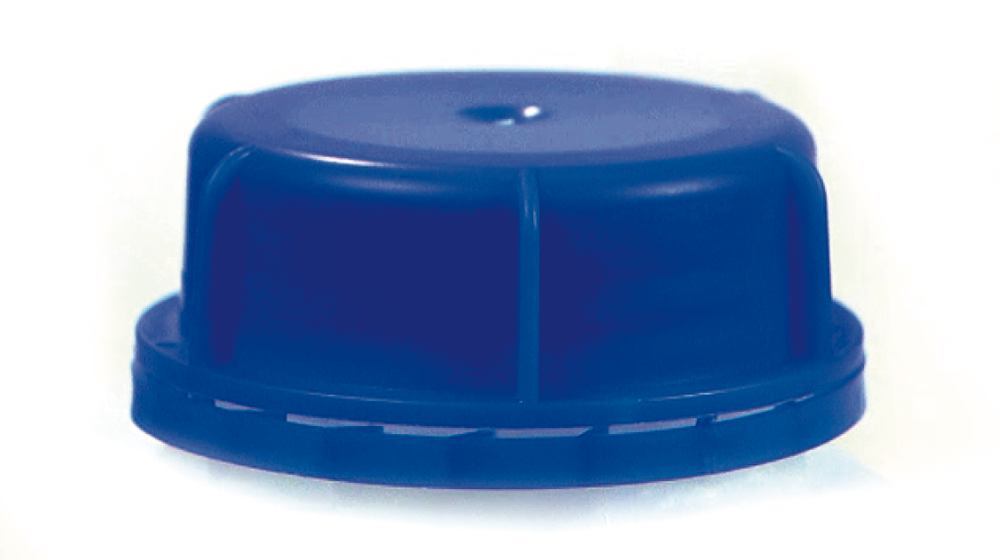 Tamper-evident cap, for 5 and 10 l comp. canisters, PP, blue, 1 unit(s) - Luminix Health