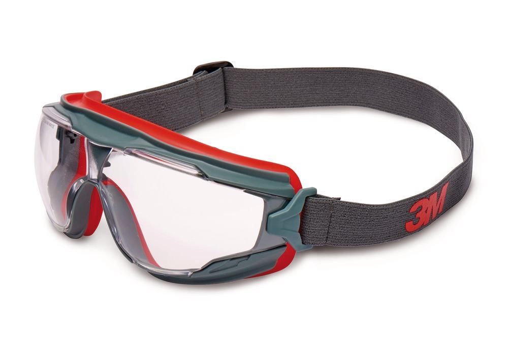 GoogleGear 500 wide-vision goggles, With nylon band, grey/blue, 1 unit(s) - Luminix Health