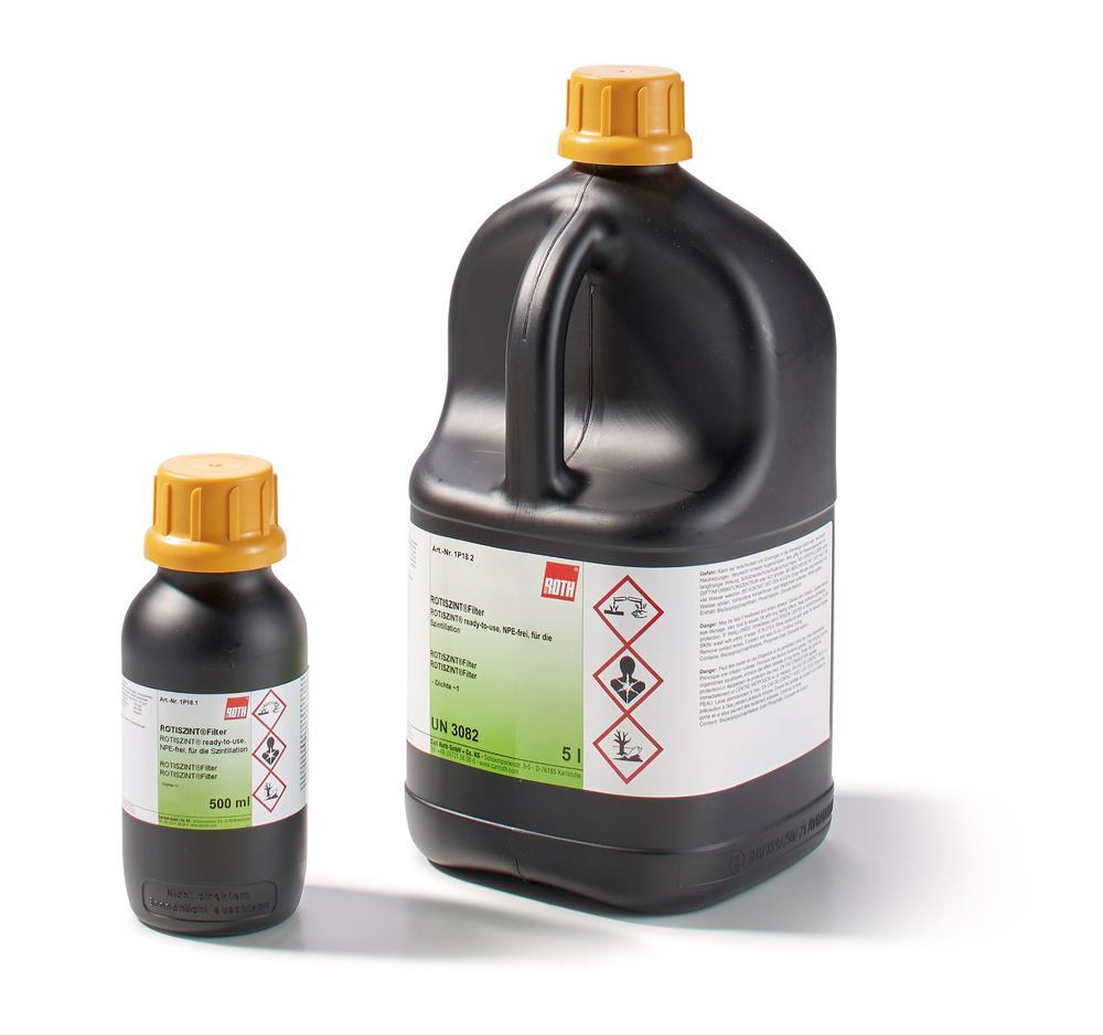 ROTISZINT®Filter, NPE free LSC cocktail, ready-to-use, 500 ml, plastic - Luminix Health