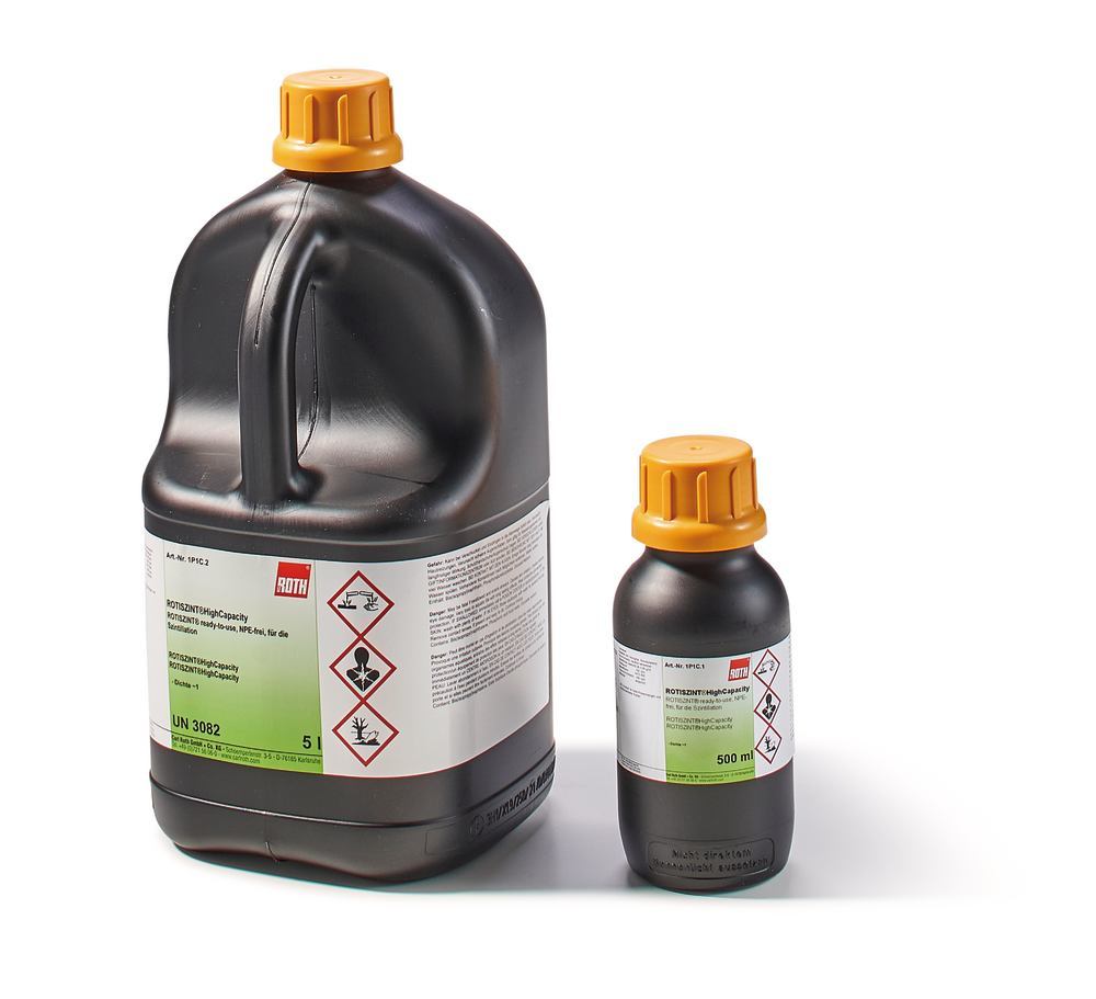 ROTISZINT®HighCapacity, NPE free LSC cocktail, ready-to-use, 500 ml, plastic - Luminix Health