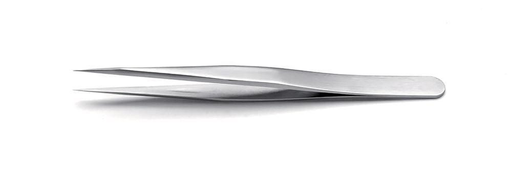 ROTILABO® precision tweezers, Straight S type 3C, L 110 mm, SS 0.12 mm - Luminix Health