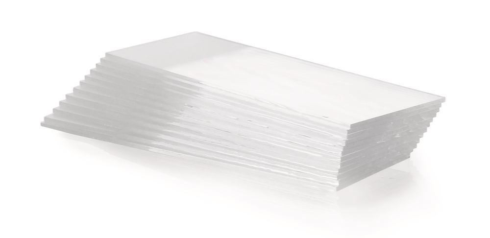 Image of Microscope slides, cut