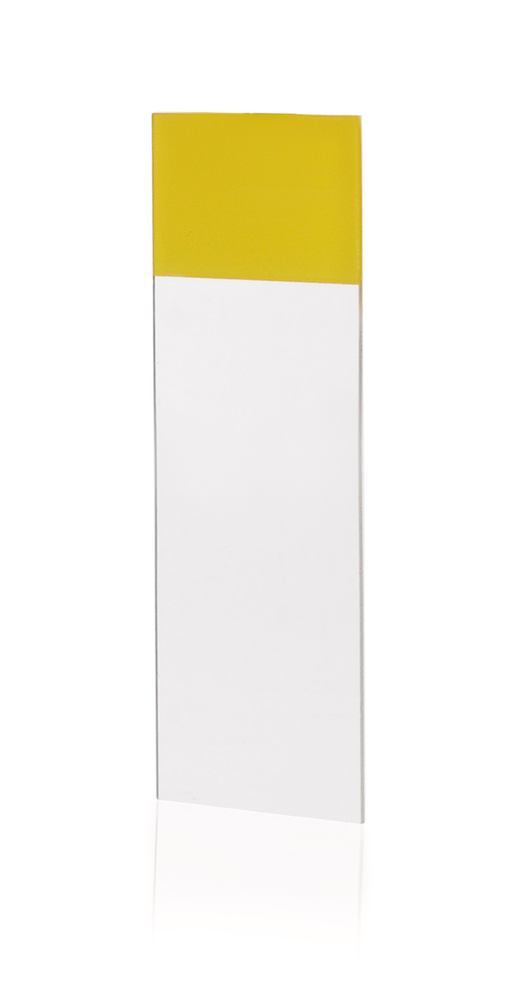 Microscope slides, ground, 90°, 25 x 75 mm, yellow, 50 unit(s) - Luminix Health
