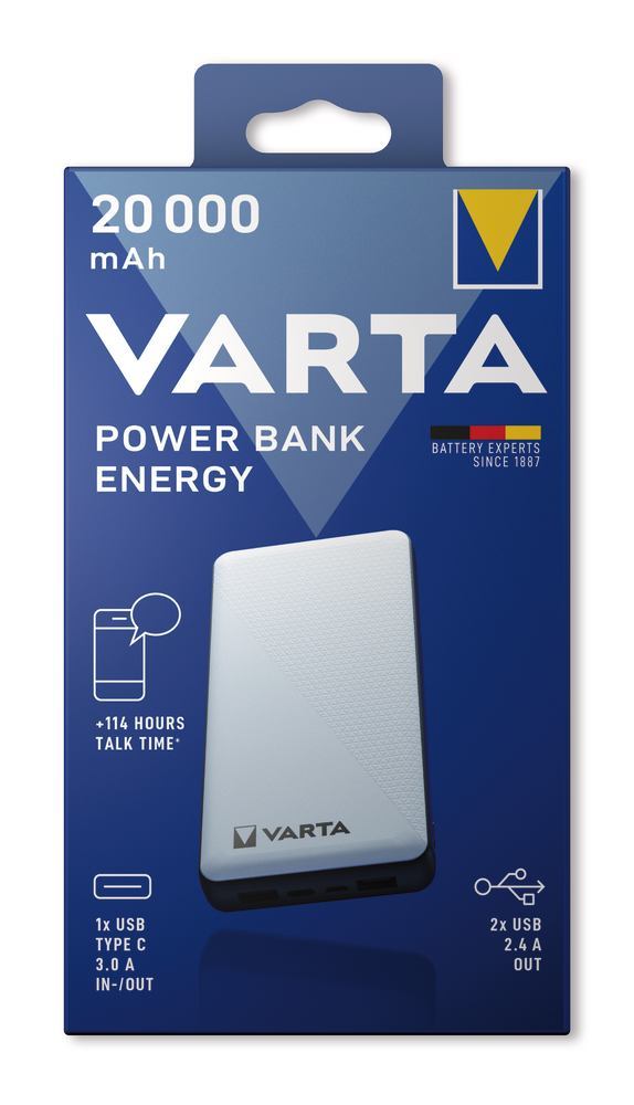 Power Bank Energy, 20,000 mAh, 1 unit(s) - Luminix Health