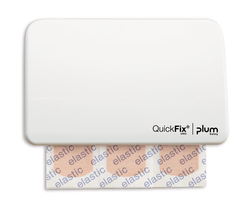 QuickFix UNO Elastic plaster dispenser, White with 45 elastic plasters - Luminix Health