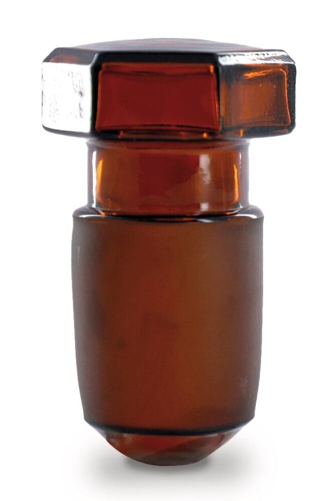Holle glazen zeskantstop ROTILABO® NS 34/35, bruin, art. 1W28.1