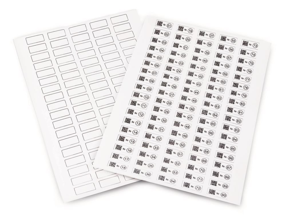 A4 cryogenic labels, white, 28 x 12 mm, 20 sheet(s) - Luminix Health